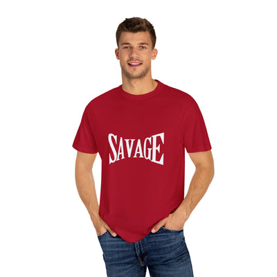 Savage Unisex Garment-Dyed T-Shirt | Casual Everyday Wear, Gifts for Friends, Trendy Fashion, Fun Streetwear, Birthday Celebrations