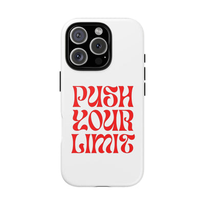 Bold Motivational Phone Case, Push Your Limit, Gym Lovers, Gift for Students, Inspiring Tech Accessory