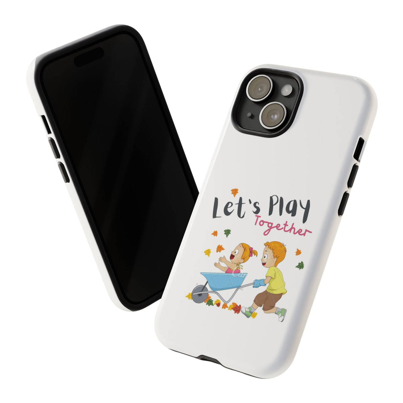 Children's Phone Case, Cute Kids Design, Let's Play Together, Gift for Parents, Fun and Playful Accessories, Fall Vibes