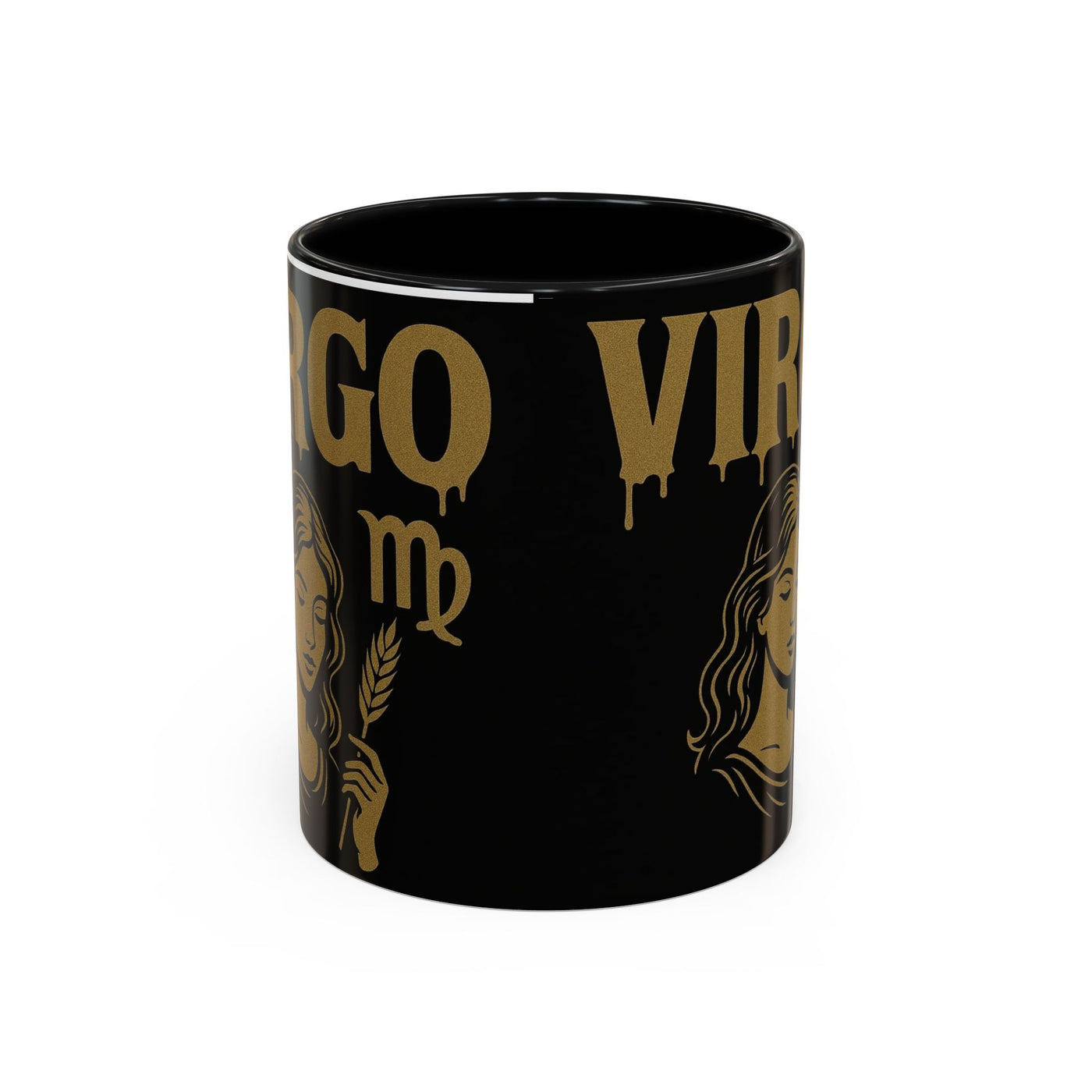 Astrology Virgo Coffee Mug, Zodiac Gift for Virgo Season, Horoscope Mug, Black and Gold Mugs, Astrology Gifts