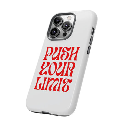 Bold Motivational Phone Case, Push Your Limit, Gym Lovers, Gift for Students, Inspiring Tech Accessory