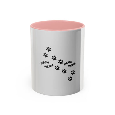 Meow Meow Pet Lover Coffee Mug - Cat-themed Gift, Animal Lover Drinkware, Cute Coffee Cup, Fun Cat Mom Mug, Unique Pet Lover Present
