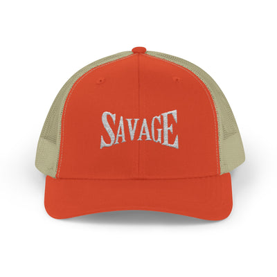 Savage Snapback Trucker Cap | Trendy Hat for Casual Outings, Perfect Gift for Birthdays, Festivals, Summer Events, Sporty Look