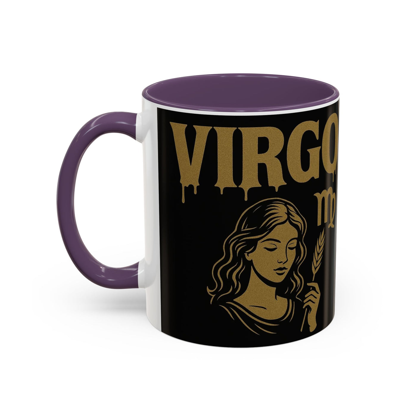 Astrology Virgo Coffee Mug, Zodiac Gift for Virgo Season, Horoscope Mug, Black and Gold Mugs, Astrology Gifts
