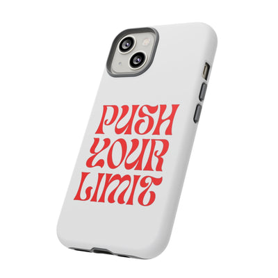 Bold Motivational Phone Case, Push Your Limit, Gym Lovers, Gift for Students, Inspiring Tech Accessory