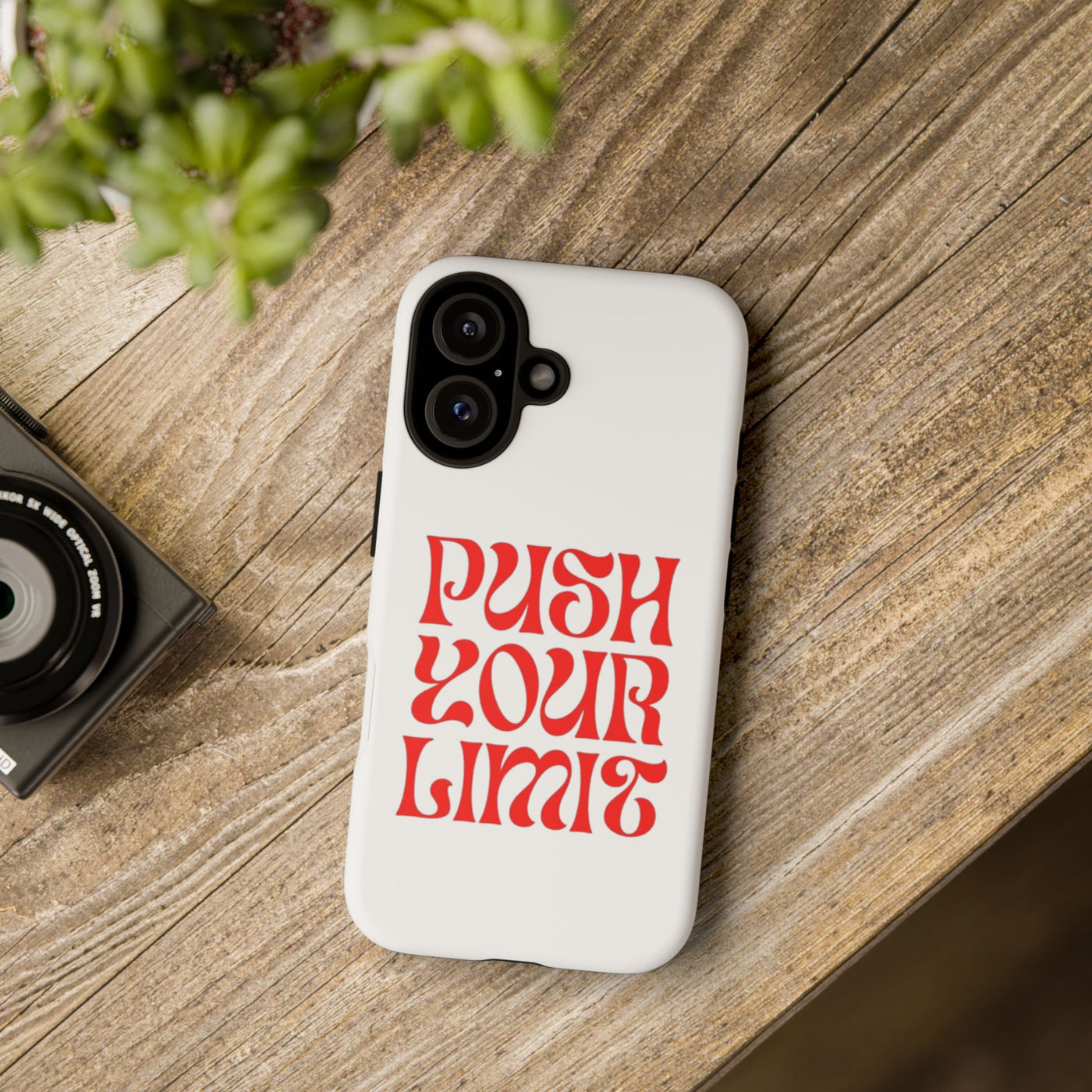 Bold Motivational Phone Case, Push Your Limit, Gym Lovers, Gift for Students, Inspiring Tech Accessory