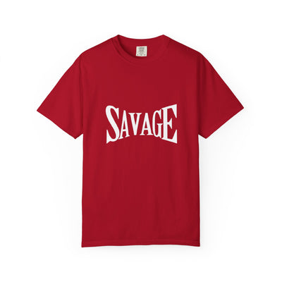 Savage Unisex Garment-Dyed T-Shirt | Casual Everyday Wear, Gifts for Friends, Trendy Fashion, Fun Streetwear, Birthday Celebrations