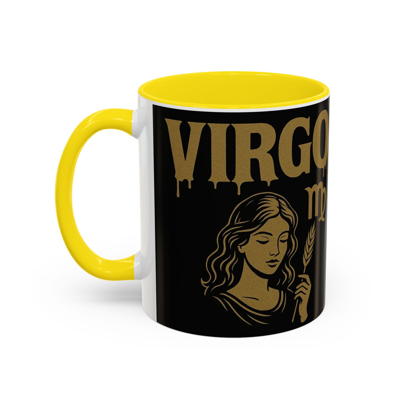 Astrology Virgo Coffee Mug, Zodiac Gift for Virgo Season, Horoscope Mug, Black and Gold Mugs, Astrology Gifts