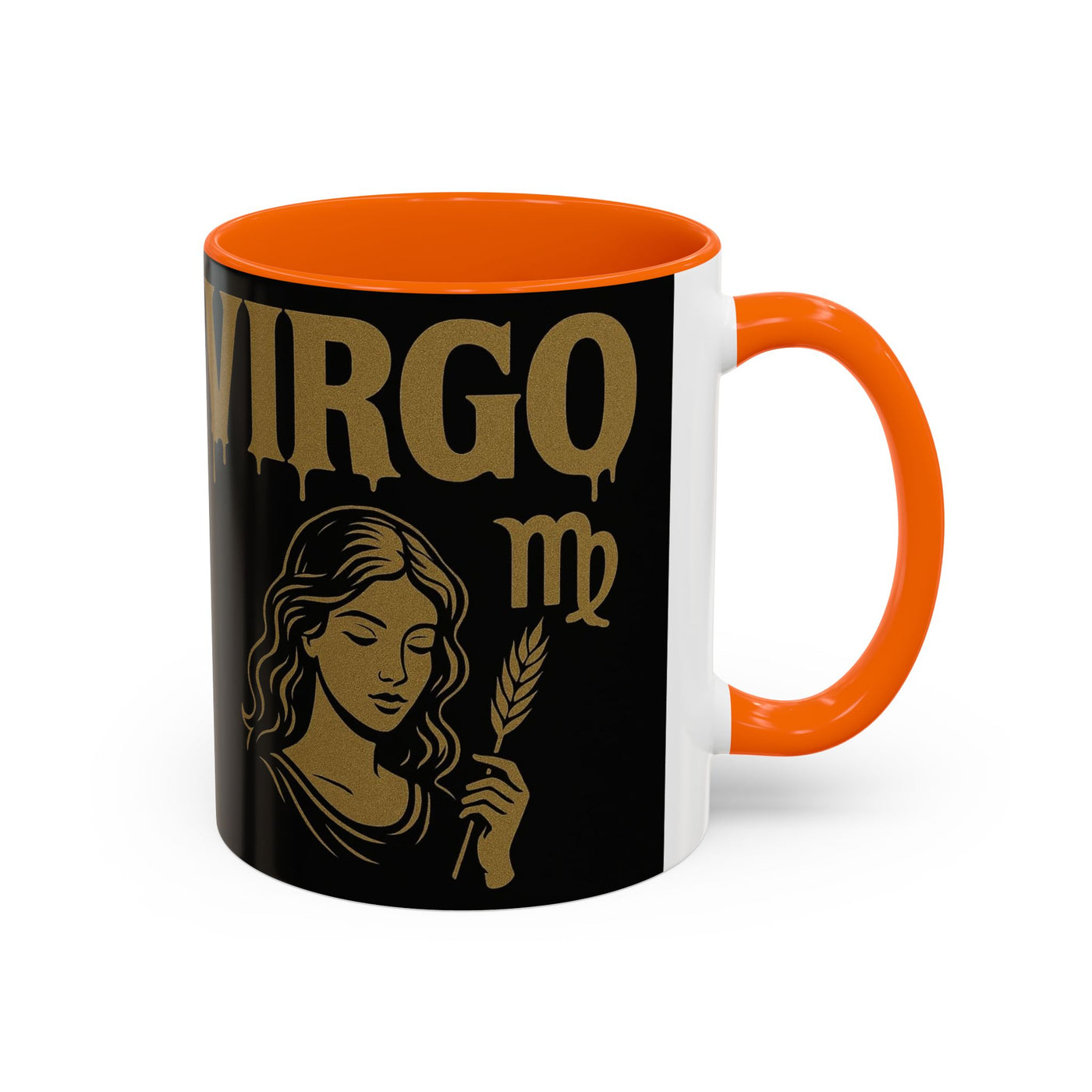 Astrology Virgo Coffee Mug, Zodiac Gift for Virgo Season, Horoscope Mug, Black and Gold Mugs, Astrology Gifts