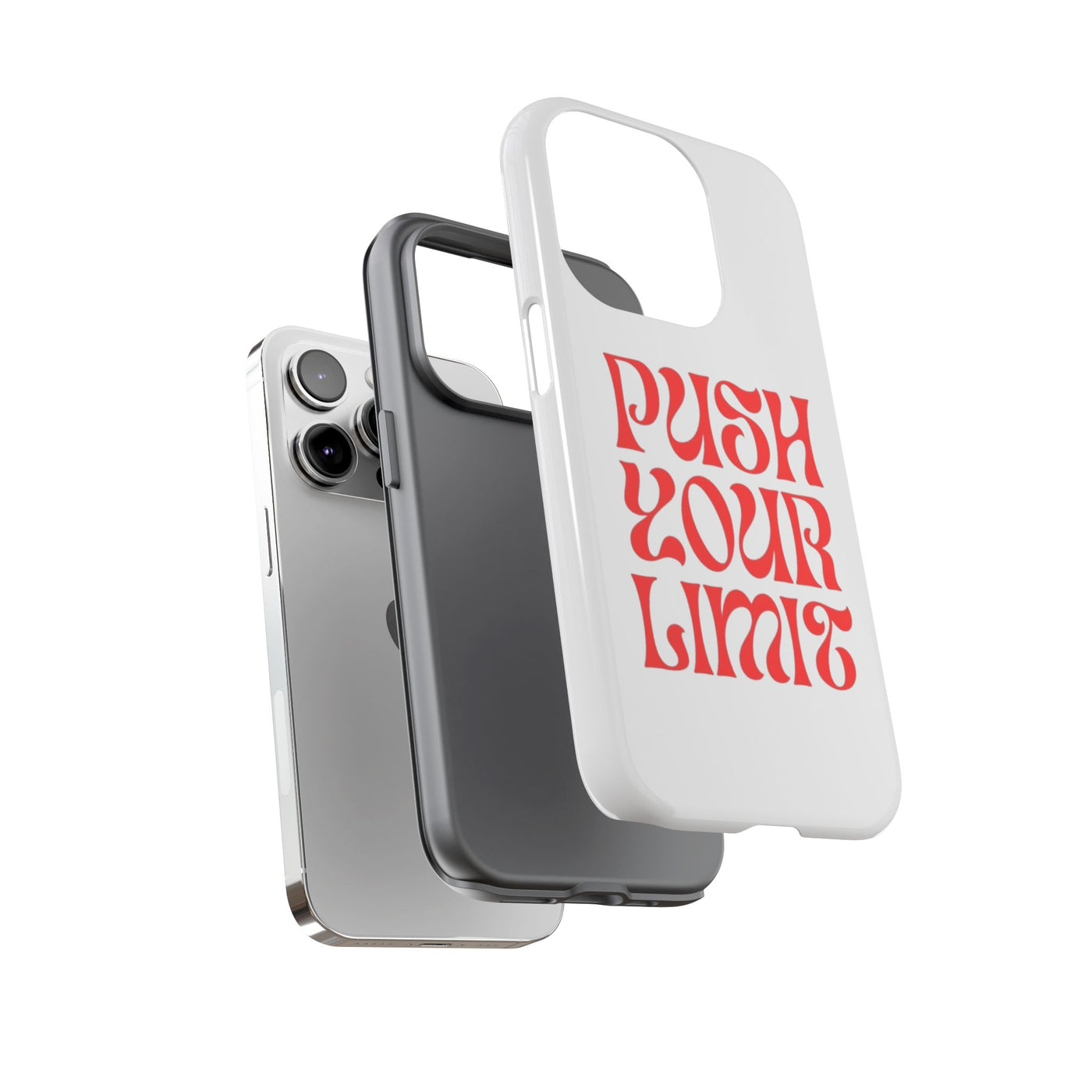 Bold Motivational Phone Case, Push Your Limit, Gym Lovers, Gift for Students, Inspiring Tech Accessory