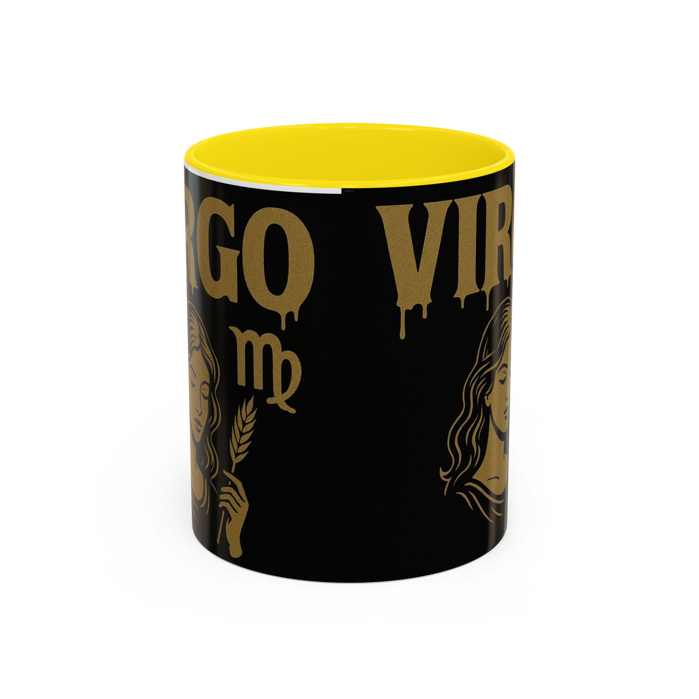 Astrology Virgo Coffee Mug, Zodiac Gift for Virgo Season, Horoscope Mug, Black and Gold Mugs, Astrology Gifts