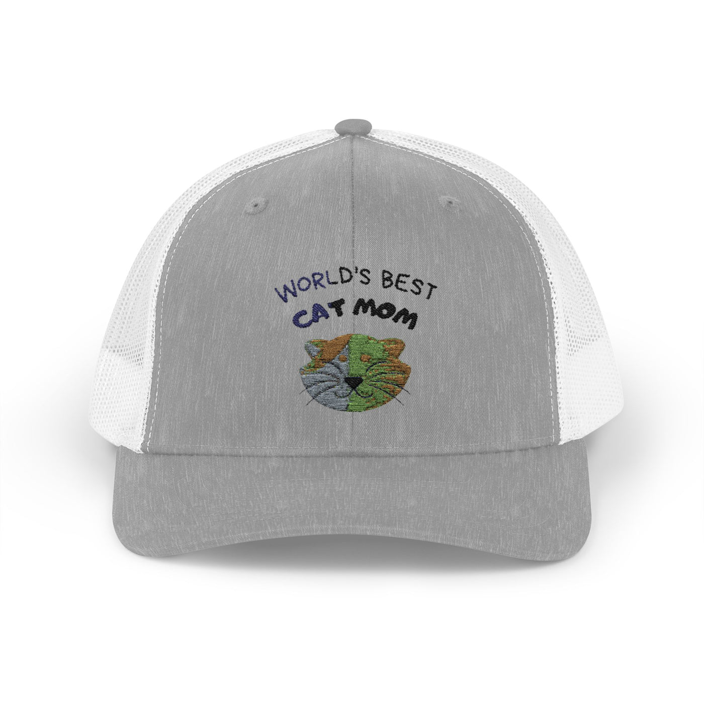 World's Best Cat Mom Snapback Trucker Cap | Perfect Gift for Cat Lovers, Adjustable Cap, Stylish Headwear, Fun Accessories