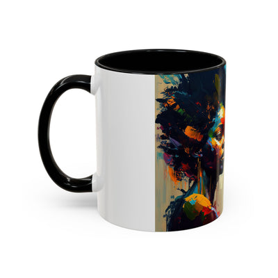 Bold Art Coffee Mug | Unique Gift for Art Lovers, 11oz or 15oz Accent Mug, Inspirational Coffee Cup, Home Decor