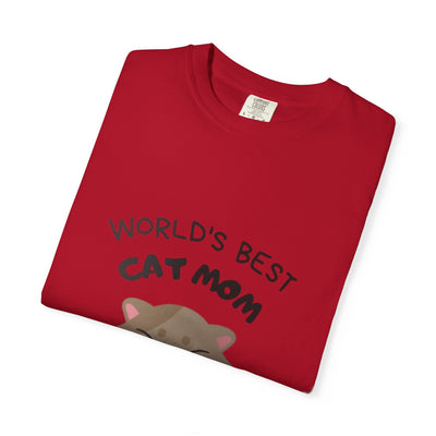 World's Best Cat Mom T-Shirt, Cute Cat Gift, Animal Lover Tee, Cat Mom Apparel, Funny T-Shirt for Pet Owners, Cat Themed Gift