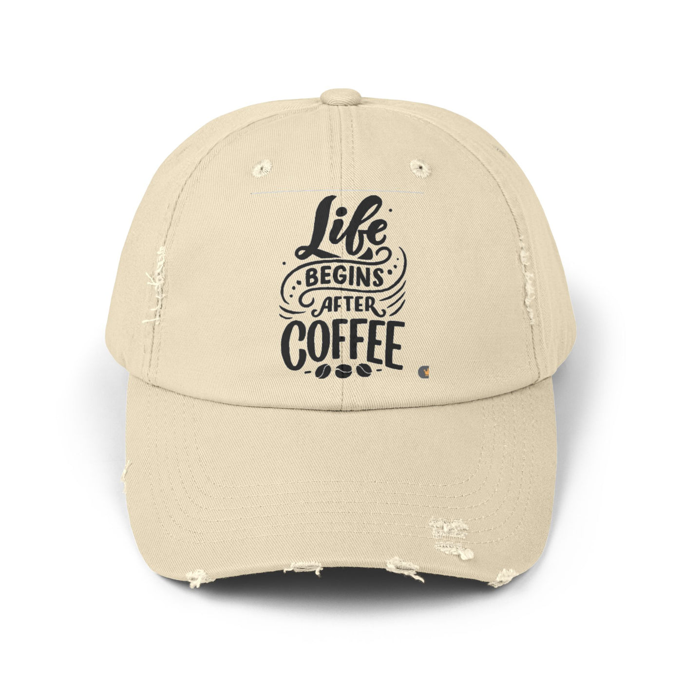 Distressed Coffee Cap | Casual Unisex Hat for Coffee Lovers, Summer Style, Gift for Him/Her, Relaxation, Everyday Wear, Brunch Fashion