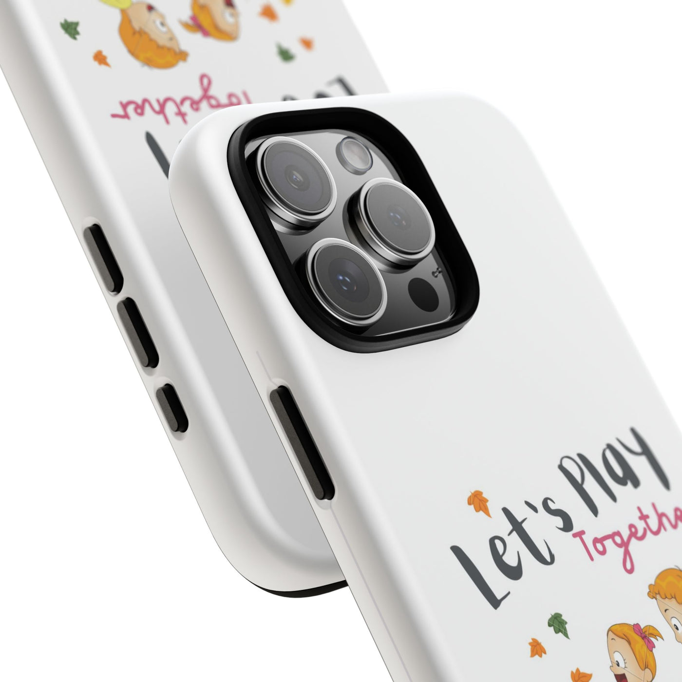 Children's Phone Case, Cute Kids Design, Let's Play Together, Gift for Parents, Fun and Playful Accessories, Fall Vibes