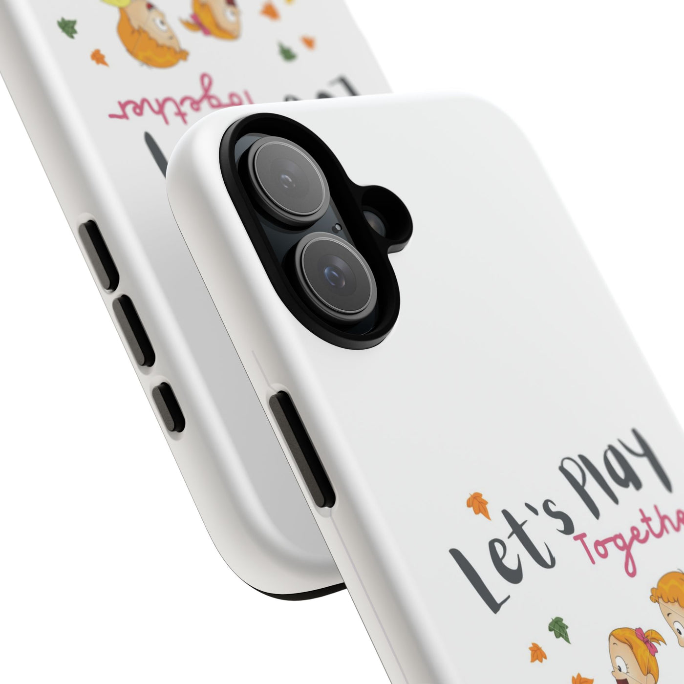 Children's Phone Case, Cute Kids Design, Let's Play Together, Gift for Parents, Fun and Playful Accessories, Fall Vibes