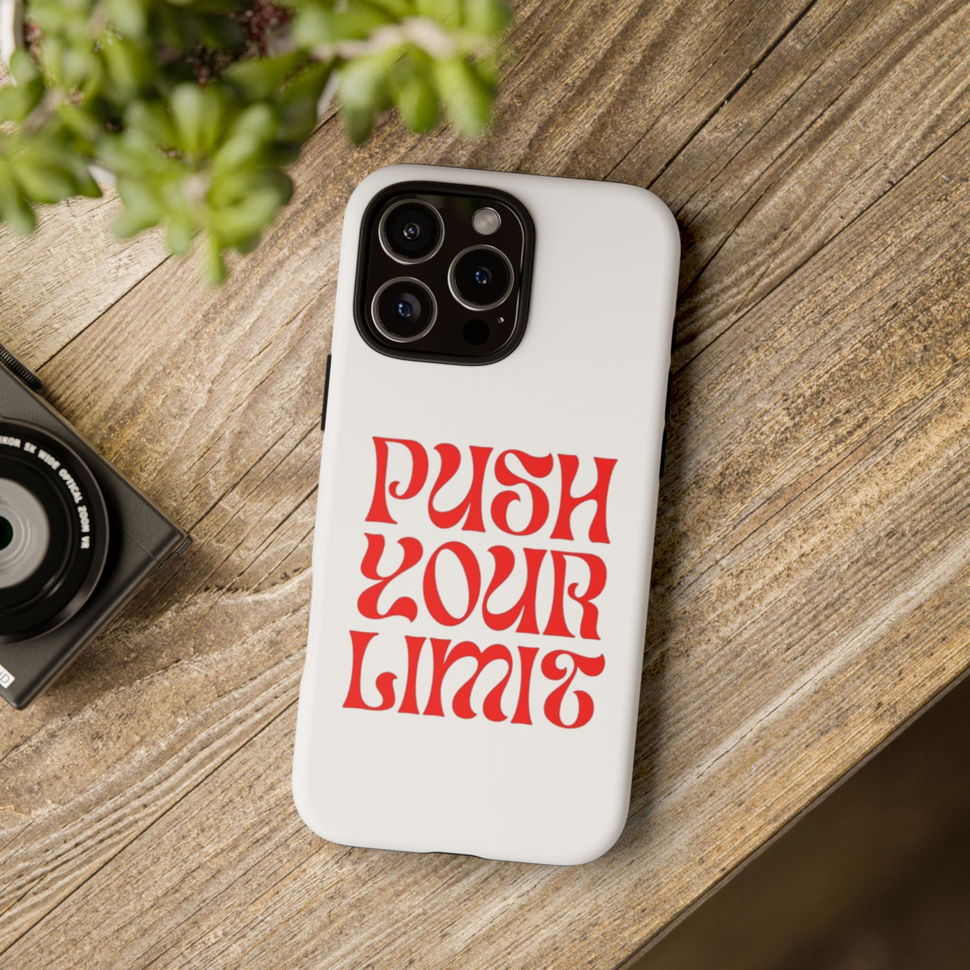 Bold Motivational Phone Case, Push Your Limit, Gym Lovers, Gift for Students, Inspiring Tech Accessory